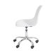 Conjunto com 2 Cadeiras DKR com Rodízios Branco e Cromado