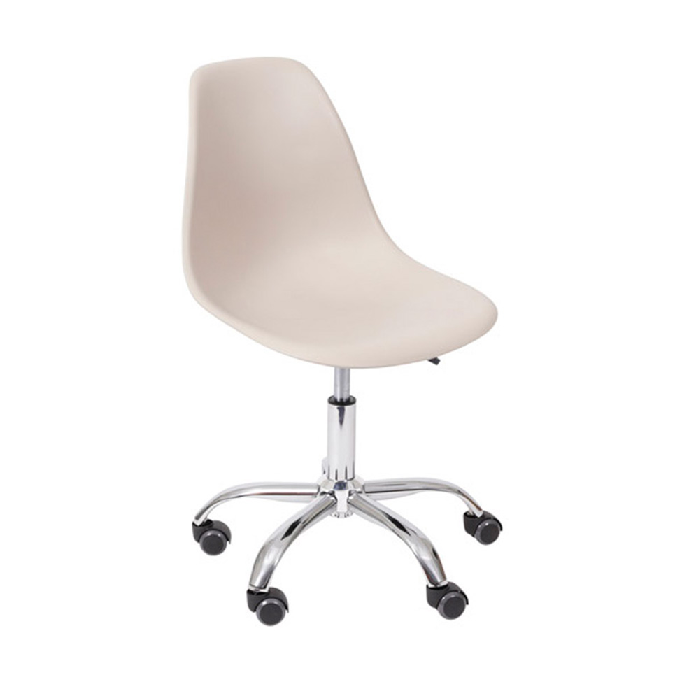 Conjunto com 2 Cadeiras DKR com Rodízios Fendi e Cromado