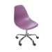 Conjunto com 2 Cadeiras DKR com Rodízios Roxo e Cromado