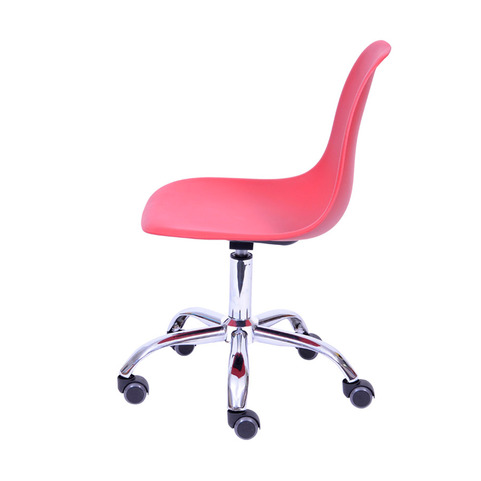 Conjunto com 2 Cadeiras DKR com Rodízios Telha e Cromado