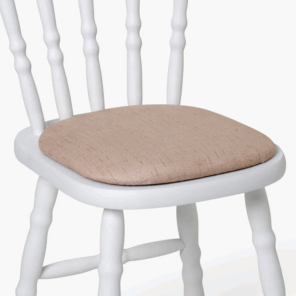 Conjunto com 2 Cadeiras Dalas Linho Bege e Branco