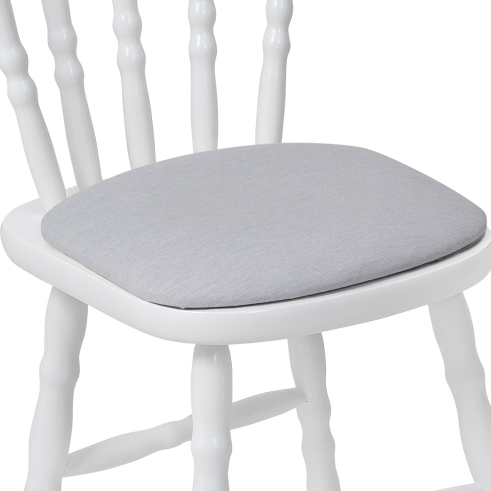 Conjunto com 2 Cadeiras Dalas Linho Cinza e Branco