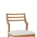Conjunto com 2 Cadeiras Damasco Linho Cru e Madeira