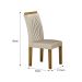 Conjunto com 2 Cadeiras Doha 100% MDF Veludo Palha e Freijó