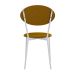 Conjunto com 2 Cadeiras Elipse Poliéster Amarelo e Branco