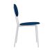 Conjunto com 2 Cadeiras Elipse Poliéster Azul e Branco