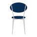 Conjunto com 2 Cadeiras Elipse Poliéster Azul e Branco