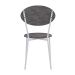 Conjunto com 2 Cadeiras Elipse Poliéster Prata e Branco