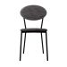 Conjunto com 2 Cadeiras Elipse Poliéster Prata e Preto