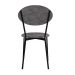 Conjunto com 2 Cadeiras Elipse Poliéster Prata e Preto