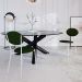 Conjunto com 2 Cadeiras Elipse Poliéster Verde Musgo e Branco