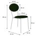 Conjunto com 2 Cadeiras Elipse Poliéster Verde Musgo e Branco