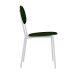 Conjunto com 2 Cadeiras Elipse Poliéster Verde Musgo e Branco