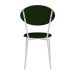 Conjunto com 2 Cadeiras Elipse Poliéster Verde Musgo e Branco