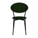 Conjunto com 2 Cadeiras Elipse Poliéster Verde Musgo e Preto