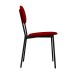 Conjunto com 2 Cadeiras Elipse Poliéster Vermelho e Preto