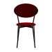 Conjunto com 2 Cadeiras Elipse Poliéster Vermelho e Preto