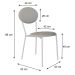 Conjunto com 2 Cadeiras Elipse Revestimento Sintético Cinza Claro e Branco