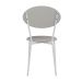 Conjunto com 2 Cadeiras Elipse Revestimento Sintético Cinza Claro e Branco