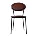 Conjunto com 2 Cadeiras Elipse Revestivemento Sintético Café e Preto