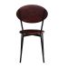 Conjunto com 2 Cadeiras Elipse Revestivemento Sintético Café e Preto