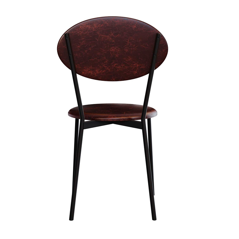Conjunto com 2 Cadeiras Elipse Revestivemento Sintético Café e Preto