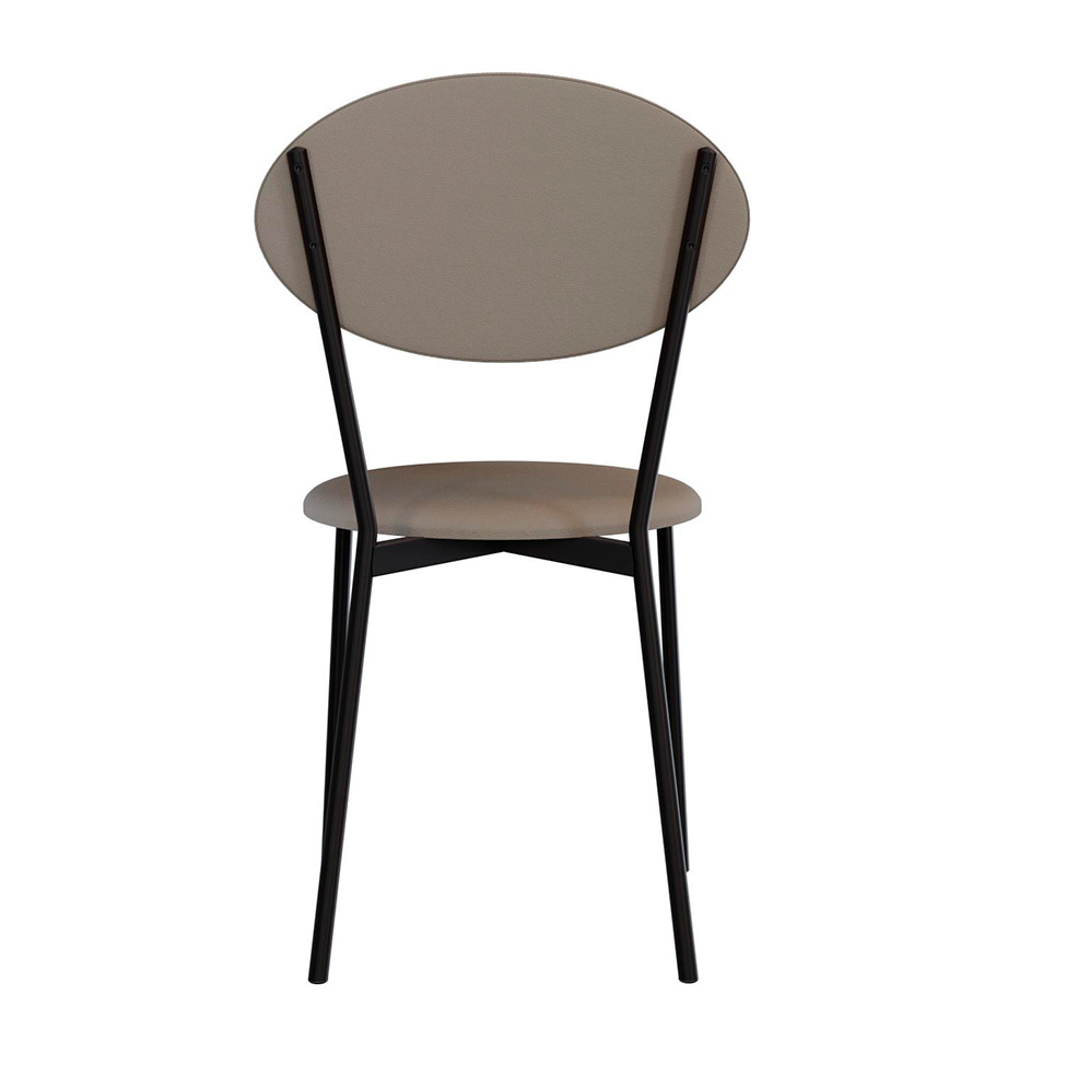 Conjunto com 2 Cadeiras Elipse Revestivemento Sintético Cinza e Preto
