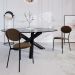 Conjunto com 2 Cadeiras Elipse Veludo Marrom e Preto