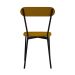 Conjunto com 2 Cadeiras Emília Poliéster Amarelo e Preto