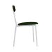 Conjunto com 2 Cadeiras Emília Poliéster Verde Musgo e Branco