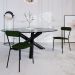 Conjunto com 2 Cadeiras Emília Poliéster Verde Musgo e Preto