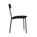 Conjunto com 2 Cadeiras Emília Poliéster Verde Musgo e Preto