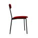 Conjunto com 2 Cadeiras Emília Poliéster Vermelho e Preto
