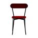 Conjunto com 2 Cadeiras Emília Poliéster Vermelho e Preto