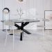 Conjunto com 2 Cadeiras Emília Revestimento Sintético Cinza Claro e Branco