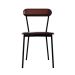 Conjunto com 2 Cadeiras Emília Revestivemento Sintético Café e Preto