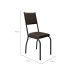 Conjunto com 2 Cadeiras Hungria Revestimento Sintético Cacau e Preto