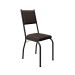 Conjunto com 2 Cadeiras Hungria Revestimento Sintético Cacau e Preto