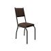 Conjunto com 2 Cadeiras Hungria Revestimento Sintético Marrom e Preto