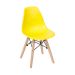 Conjunto com 2 Cadeiras Infantis DKR Eames Amarelo e Madeira