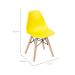 Conjunto com 2 Cadeiras Infantis DKR Eames Amarelo e Madeira