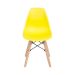 Conjunto com 2 Cadeiras Infantis DKR Eames Amarelo e Madeira