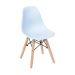 Conjunto com 2 Cadeiras Infantis DKR Eames Azul Claro e Madeira