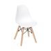 Conjunto com 2 Cadeiras Infantis DKR Eames Branco e Madeira