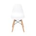 Conjunto com 2 Cadeiras Infantis DKR Eames Branco e Madeira
