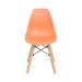 Conjunto com 2 Cadeiras Infantis DKR Eames Laranja e Madeira