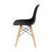 Conjunto com 2 Cadeiras Infantis DKR Eames Preto e Madeira