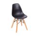 Conjunto com 2 Cadeiras Infantis DKR Eames Preto e Madeira