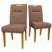 Conjunto com 2 Cadeiras Italia Revestimento Sintético Marrom Claro e Ype