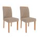 Conjunto com 2 Cadeiras Juliana Wood Linho Bege e Madeira